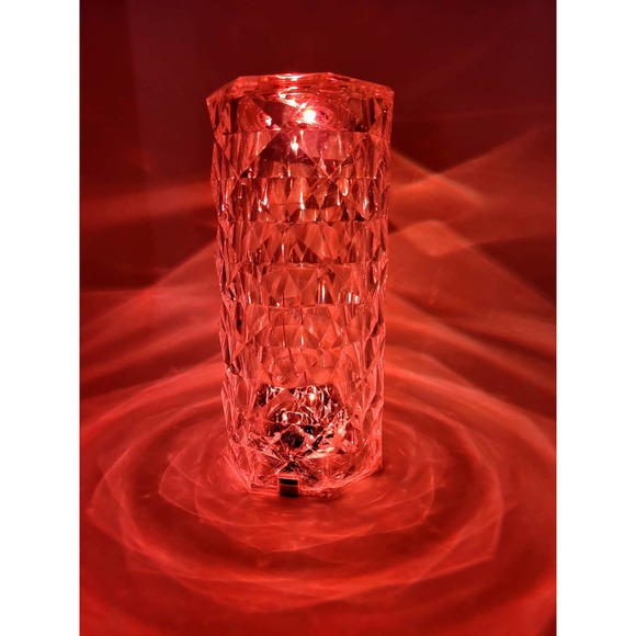 Crystal Diamond Rose Table Lamp, 16 Colors USB Charging Touch Lamp - Picture 6 of 13